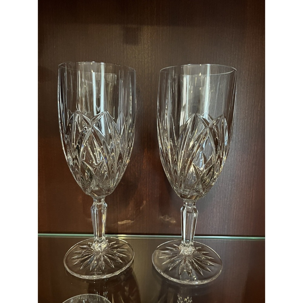 Set of 2 Waterford Crystal Marquis BROOKSIDE Iced Tea Beverage Glasses